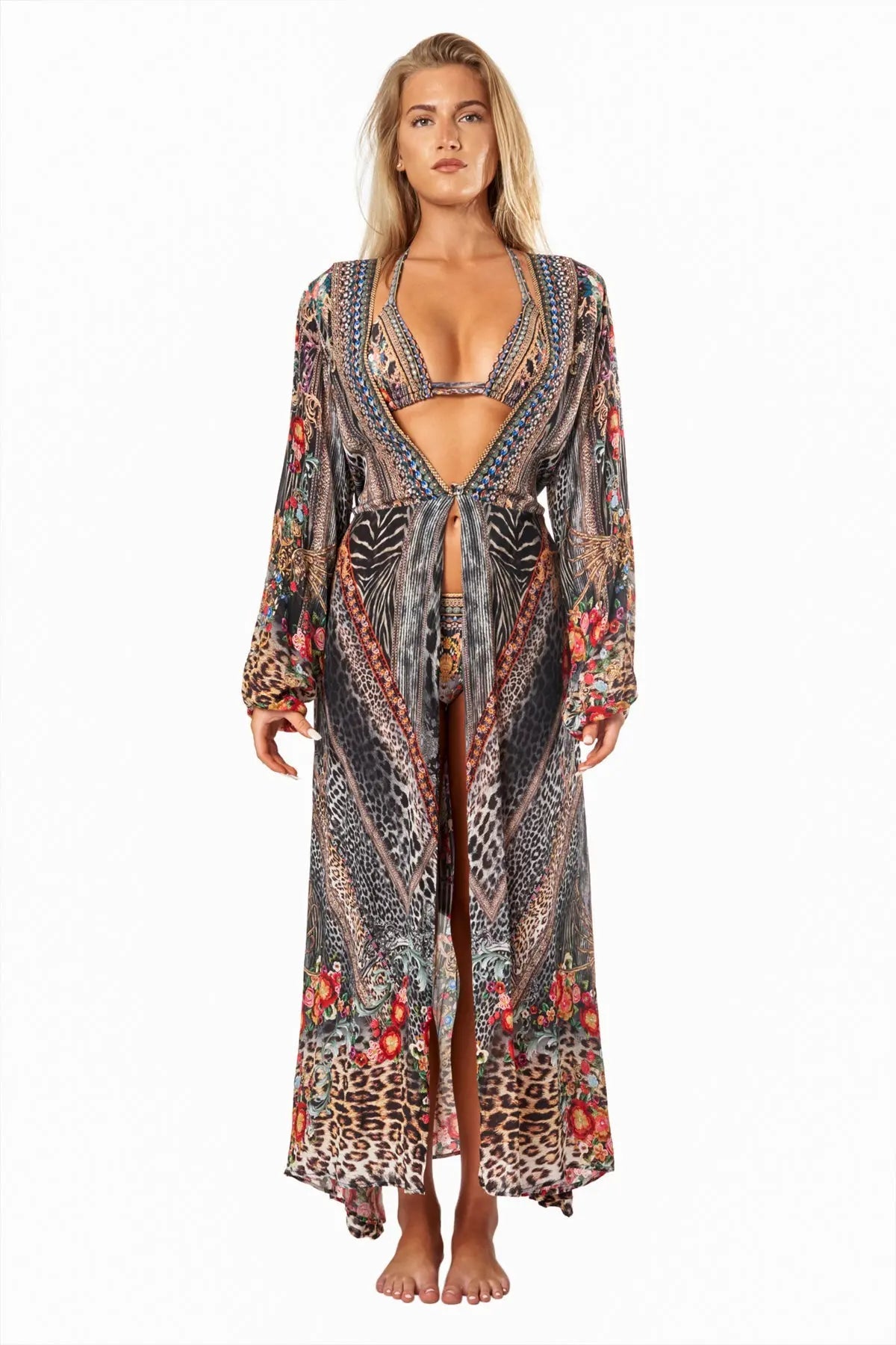 Eclectic Jungle Women's Maxi Wrap Dresses-4
