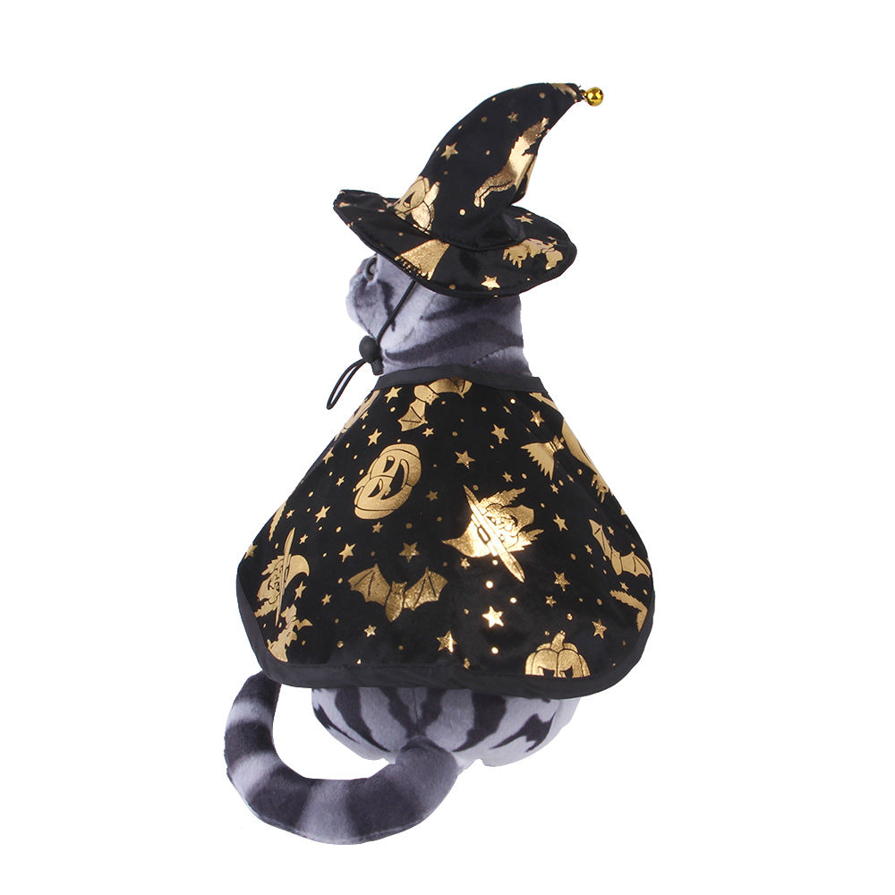 Halloween Pet Costume with Adjustable Hat for Cats & Dogs