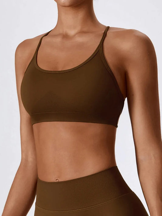Crossback Strappy Sports Bra-0