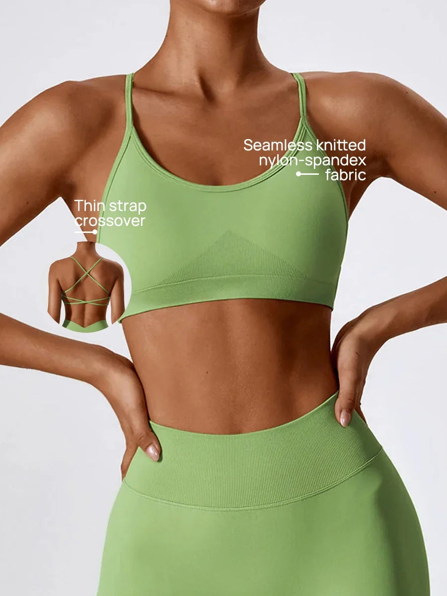 Crossback Strappy Sports Bra-4