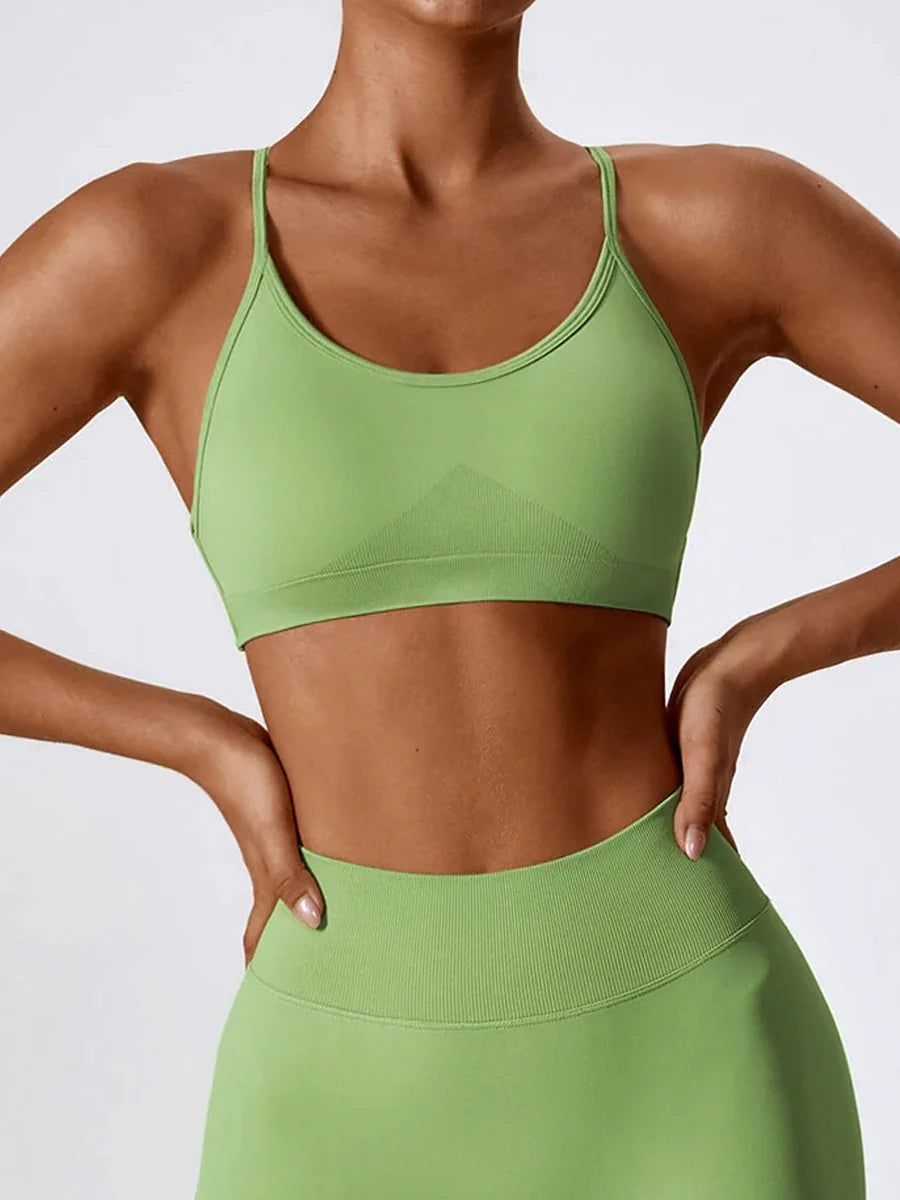 Crossback Strappy Sports Bra-3