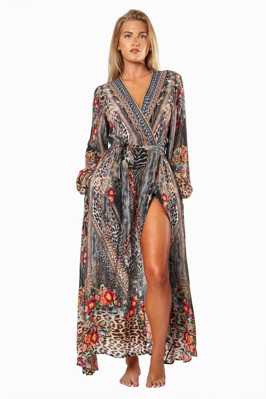 Eclectic Jungle Women's Maxi Wrap Dresses-0
