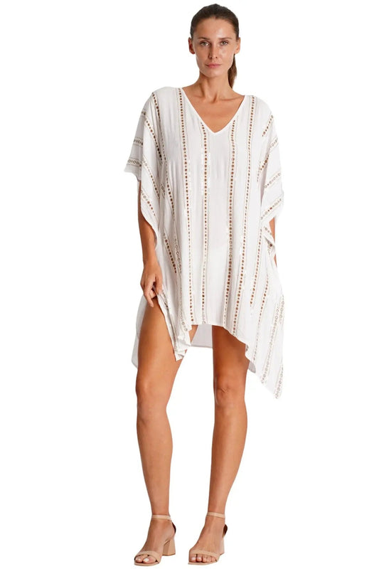 White Caftan Cover Up