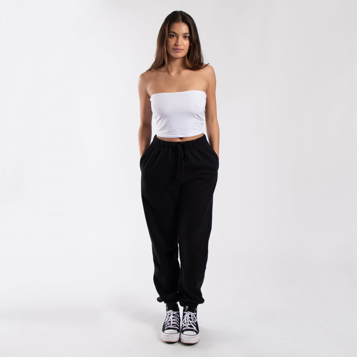 Women's Cotton Stretch Cropped Tube Top | USTICO