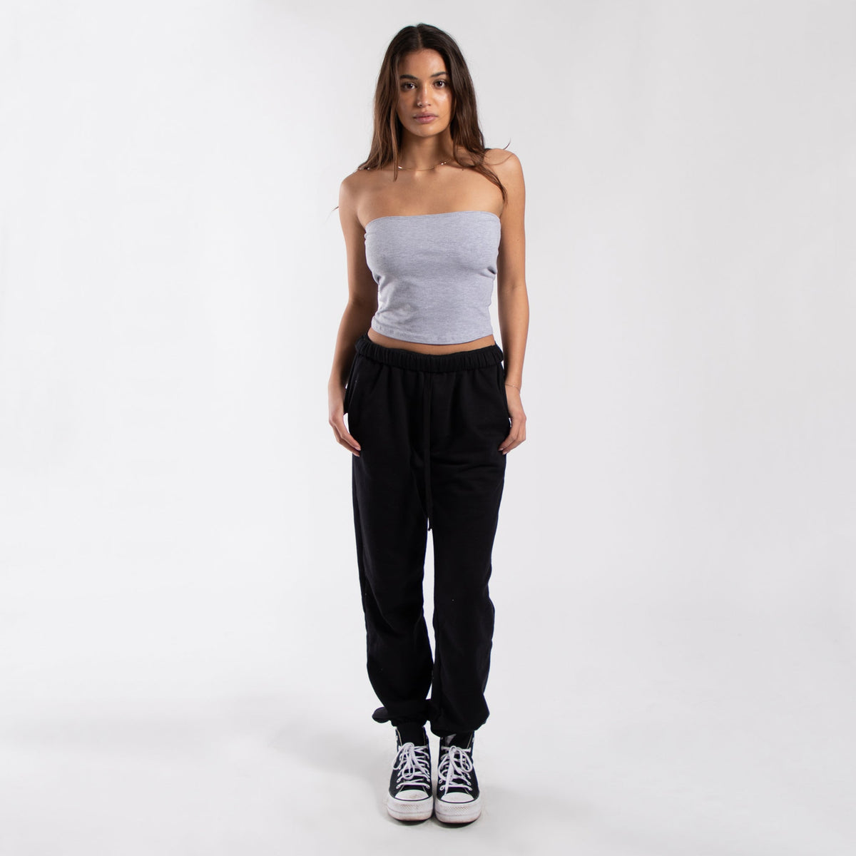 Women's Cotton Stretch Cropped Tube Top | USTICO