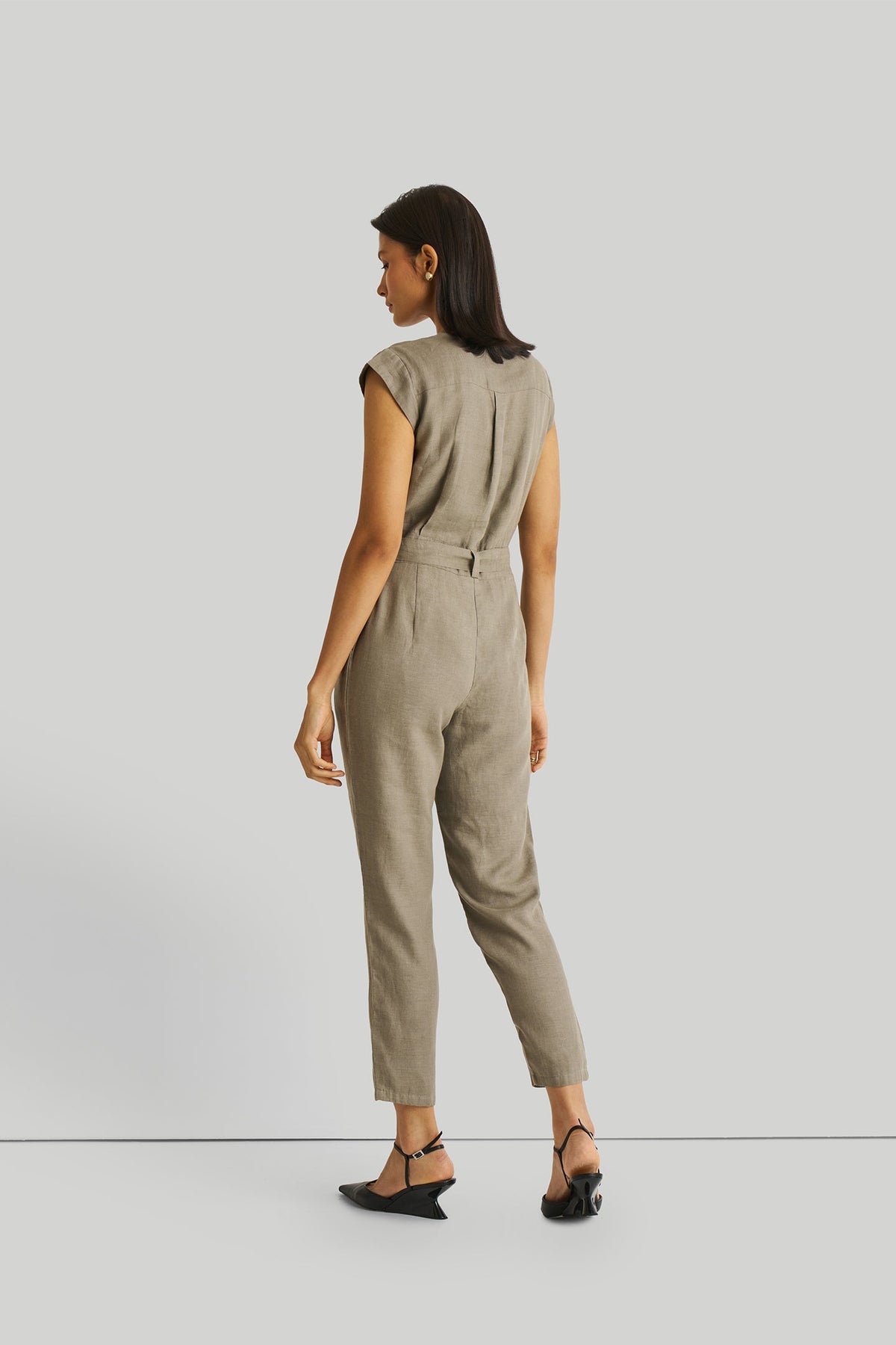 Evening Chai Jumpsuit in Dark Green-1