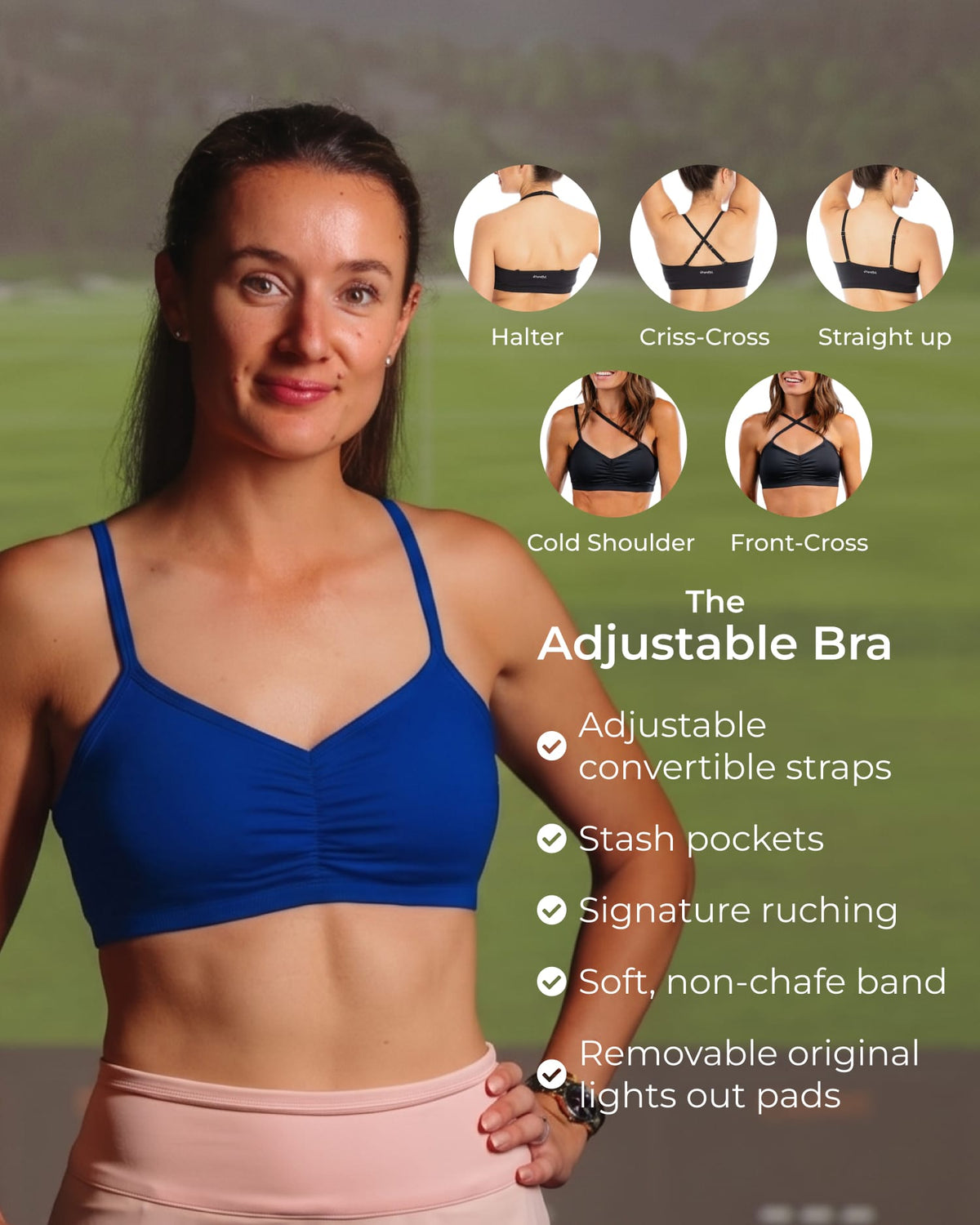 Adjustable Bra – Sapphire Blue-3