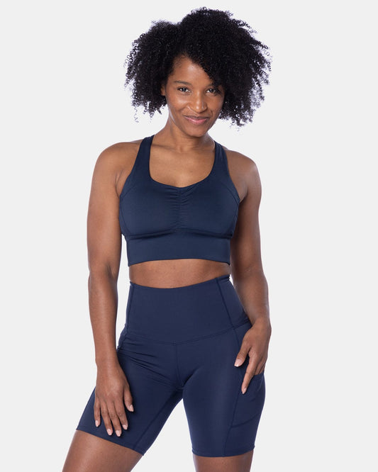 Hi Five High-Waisted Biker Short – Night Swim Navy (XS/S)