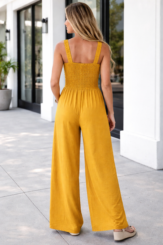Rebecca Sleeveless Wide-Leg Jumpsuit
