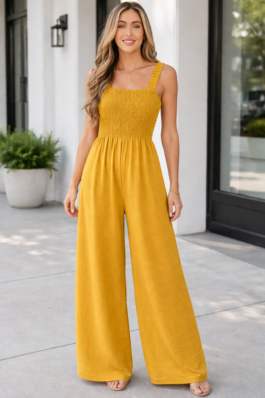 Rebecca Sleeveless Wide-Leg Jumpsuit