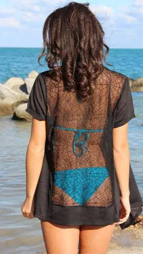 Swim Cover Up Kimono-1