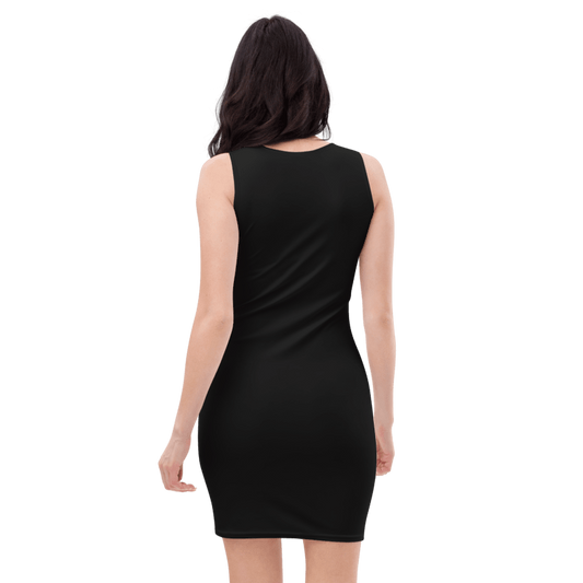 Black & White Colorblock Bodycon Dress — Bold Contrast Style | UStico
