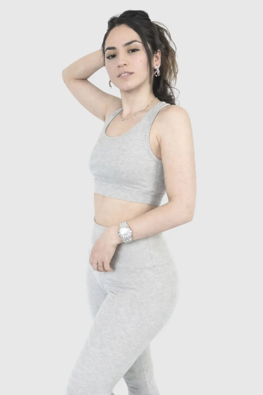 Organic Cotton Leggings 28" Grey-0