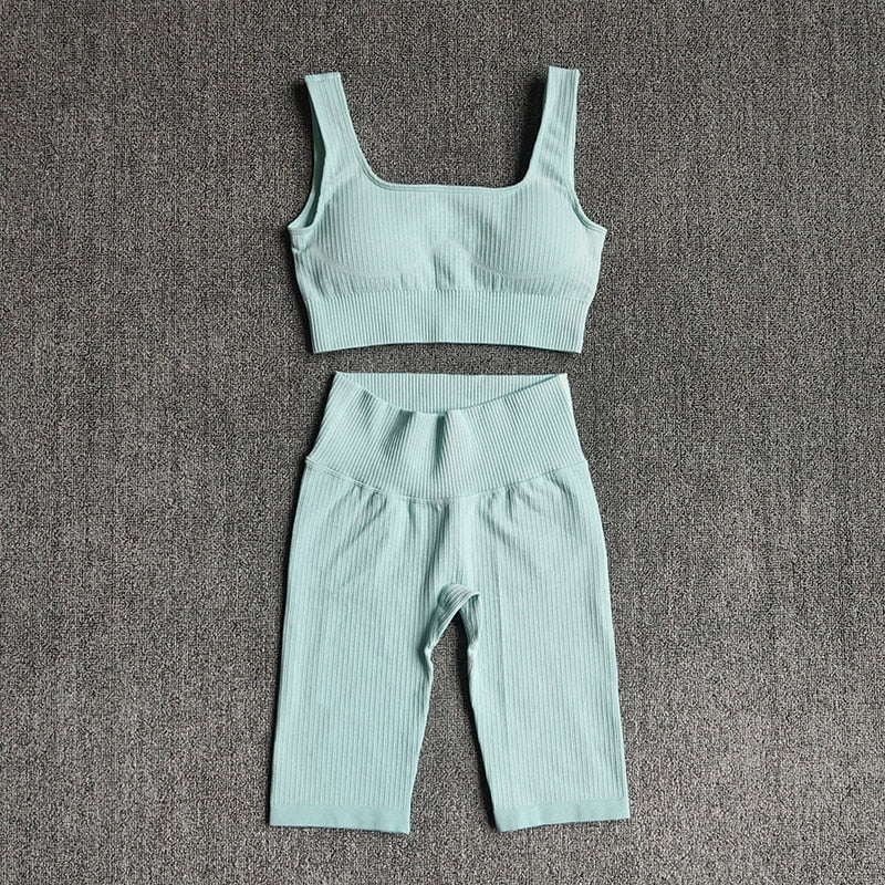 Seamless Yoga Set — Sports Bra & Shorts | Premium Activewear | UStico-2