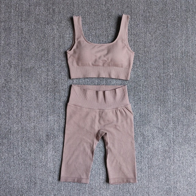 Seamless Yoga Set — Sports Bra & Shorts | Premium Activewear | UStico-5