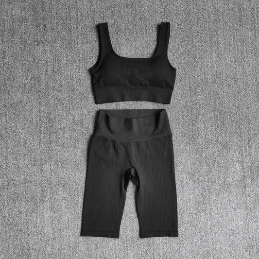 Seamless Yoga Set — Sports Bra & Shorts | Premium Activewear | UStico-10