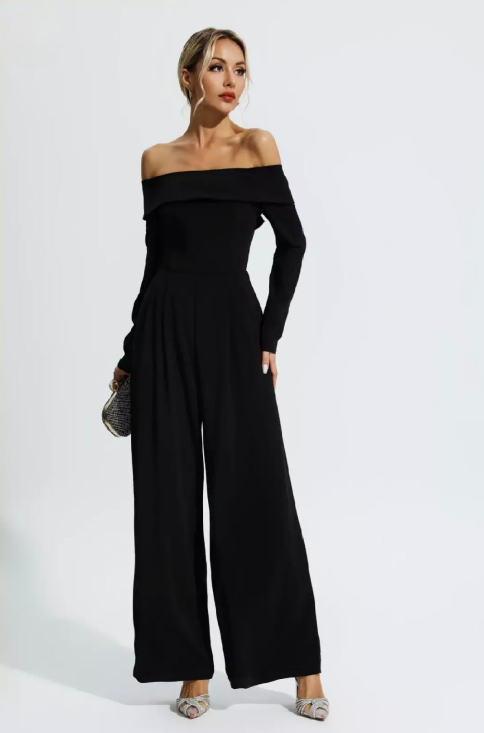 Black Jumpsuit | Off Shoulder Jumpsuit | Flare Bottom Jumpsuit | Summer Clothing