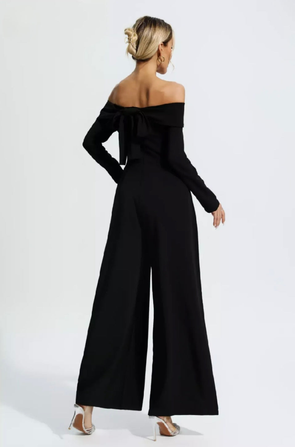 Black Jumpsuit | Off Shoulder Jumpsuit | Flare Bottom Jumpsuit | Summer Clothing