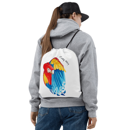 SC Sitting Macaw Drawstring bag