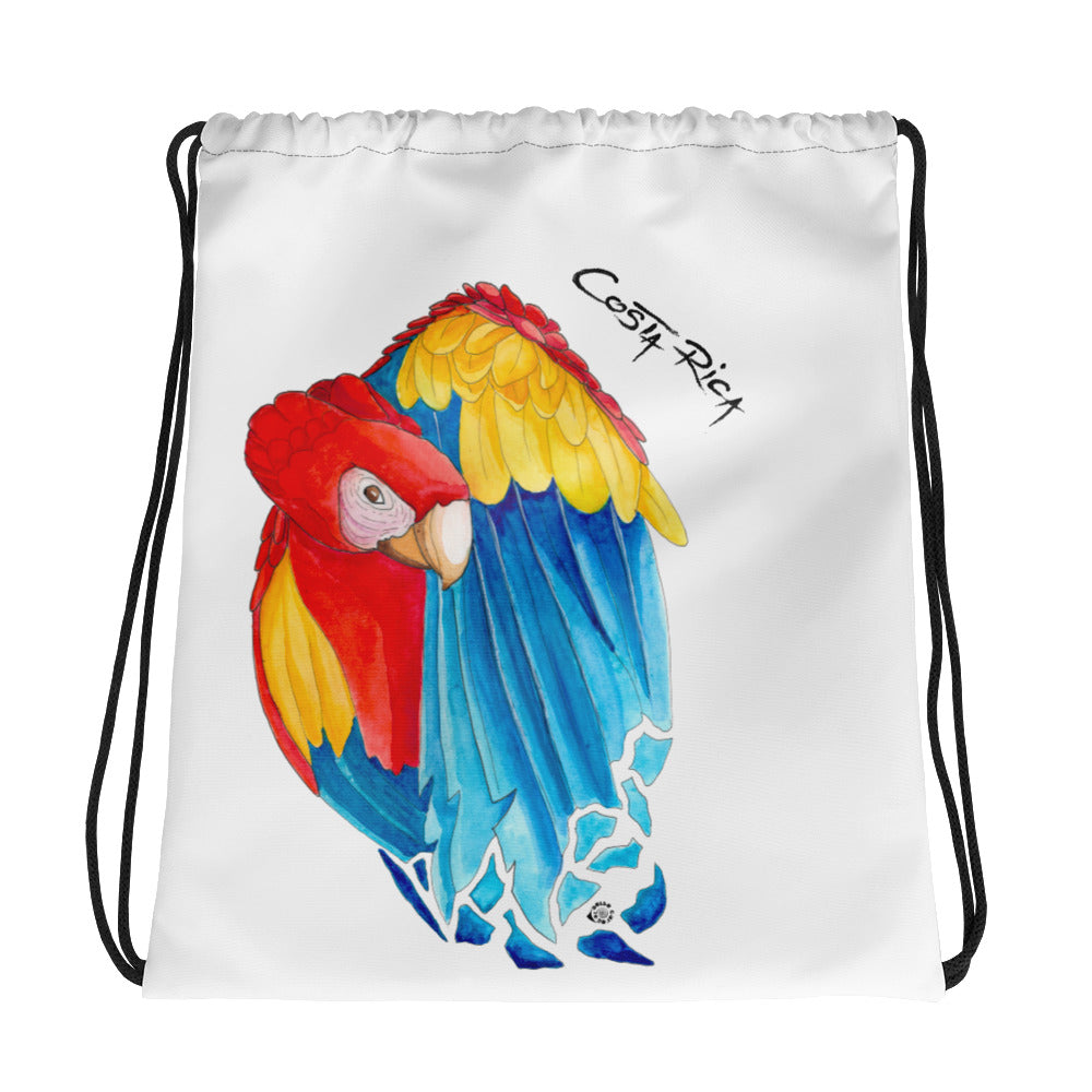 SC Sitting Macaw Drawstring bag