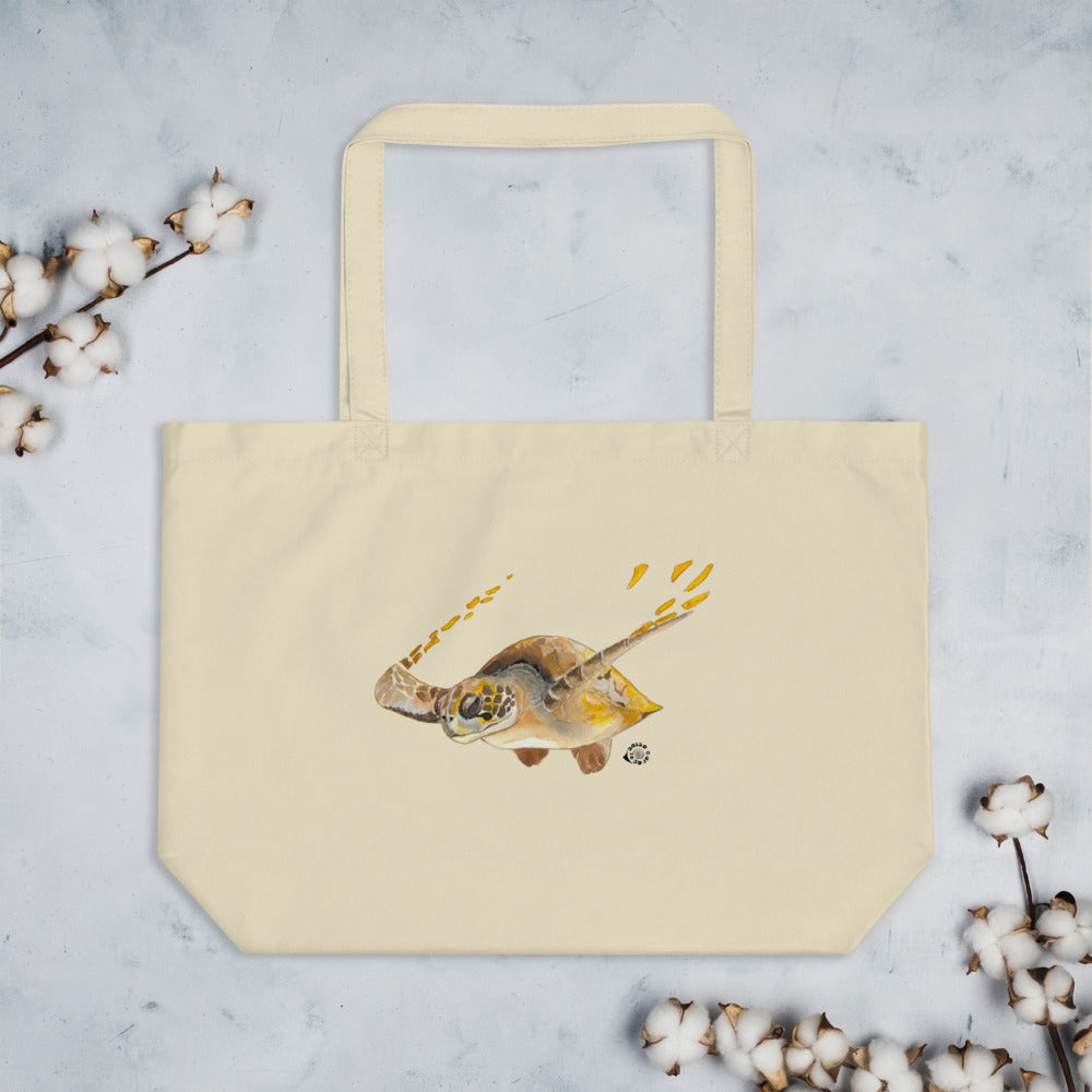 SC Sea Turtle Large organic tote bag