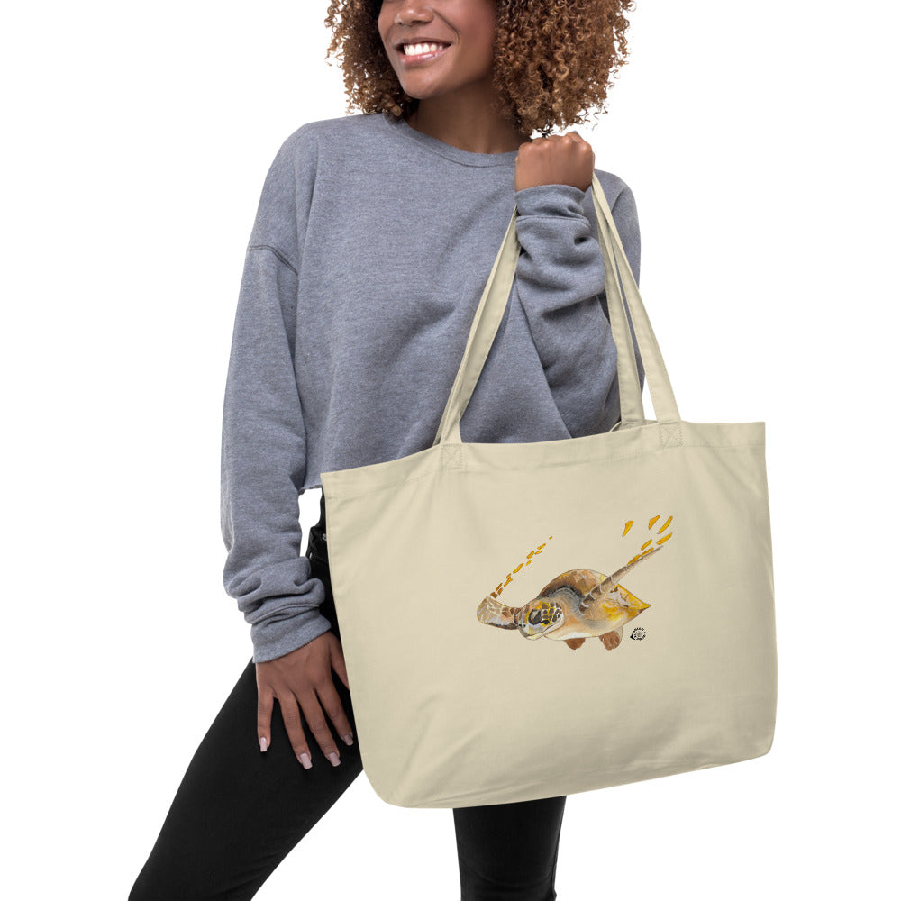 SC Sea Turtle Large organic tote bag