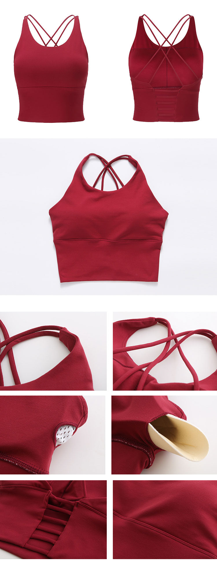 Women's High-Support Sports Bra | Yoga Running & Gym Breathable Activewear | UStico