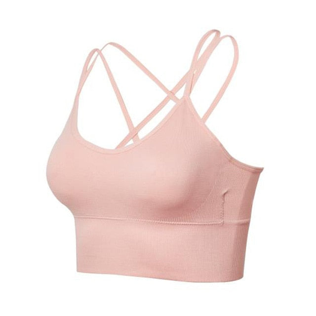Sports Bra: Breathable Seamless Yoga Bra with Pads