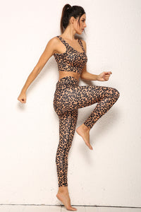 Leopard Printed Sportswear/Gym Set