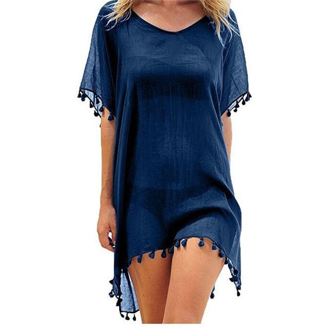 Swimwear Cover Up with Tassels