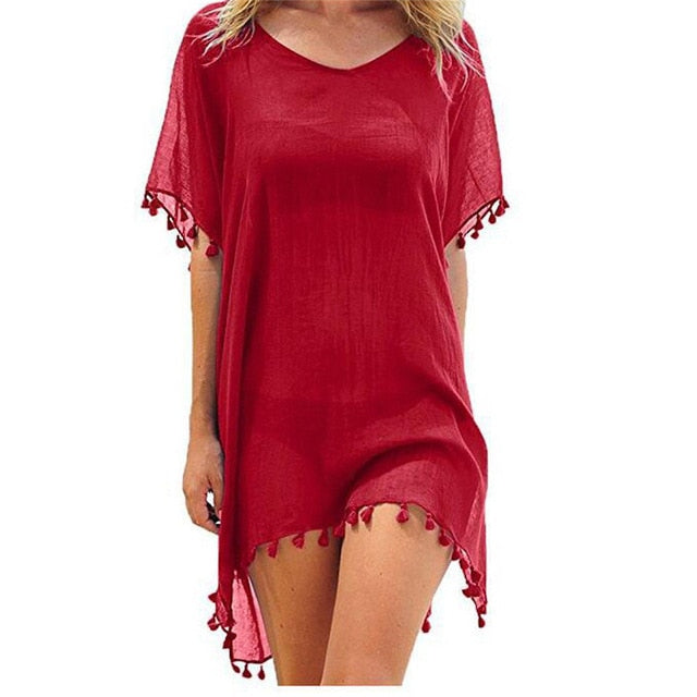 Swimwear Cover Up with Tassels