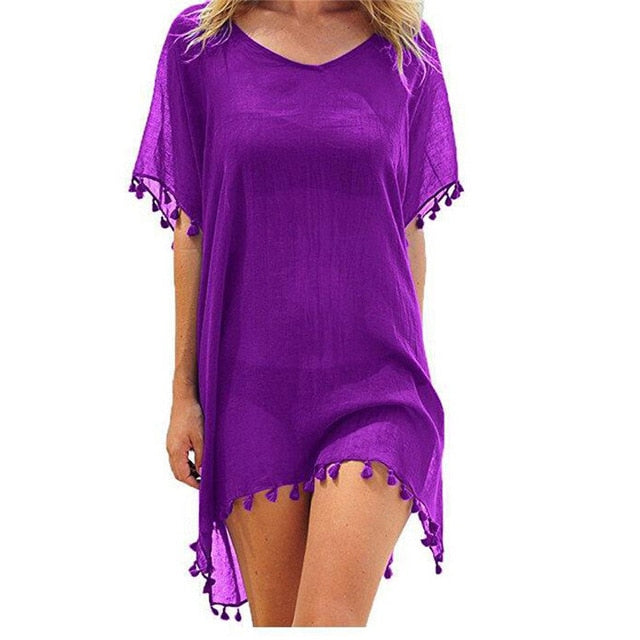 Swimwear Cover Up with Tassels