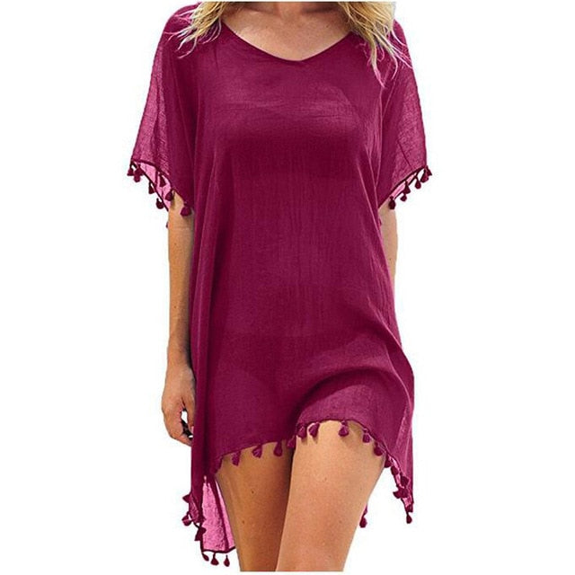Swimwear Cover Up with Tassels