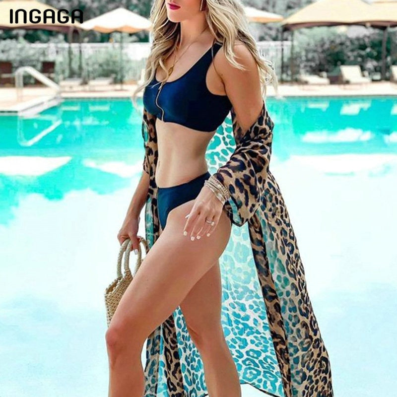 Leopard Swimwear Cover Up