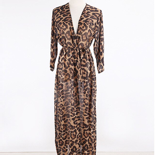Leopard Swimwear Cover Up