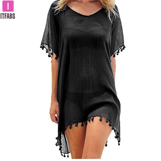 Swimwear Cover Up with Tassels