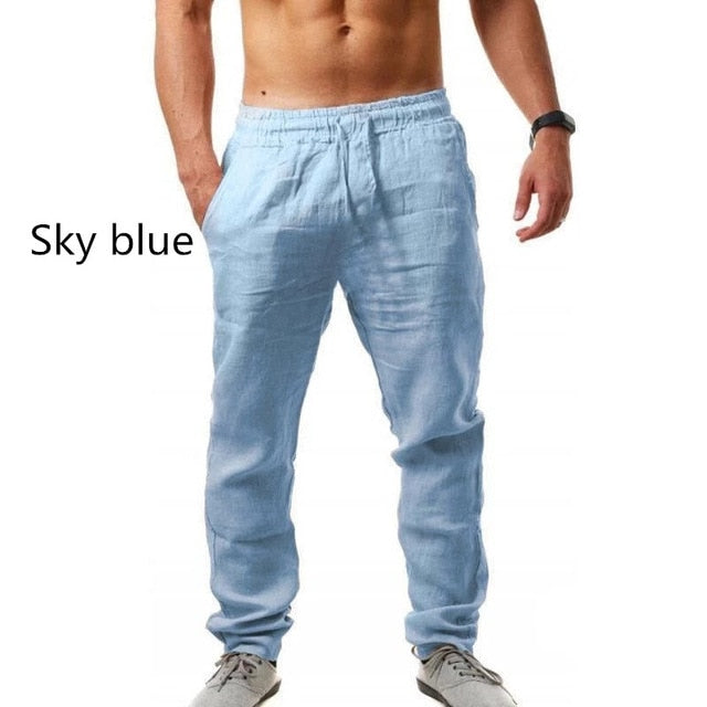 Men's Cotton Linen Thin Breathable Casual pants