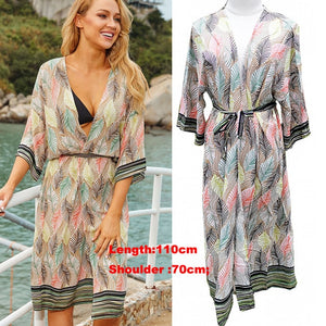 Cotton Beach Cover up Boho Print