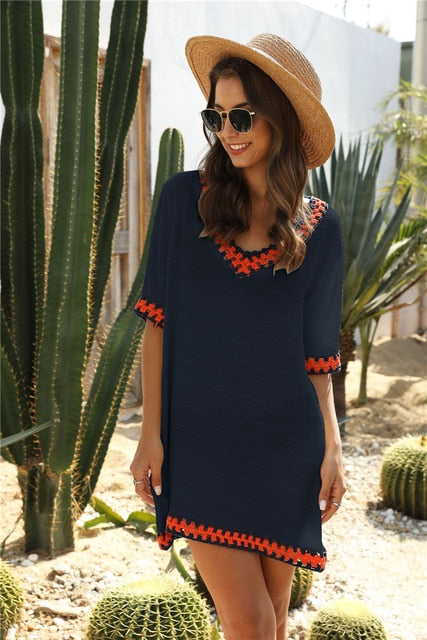 Tunic Cover Up with Crochet Detail