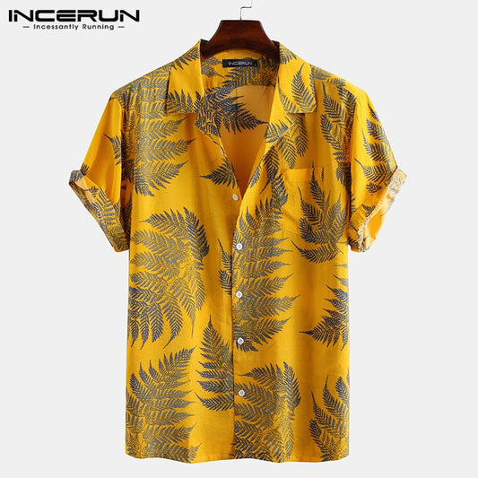 Men’s Short Sleeve Summer Hawaiian Button up