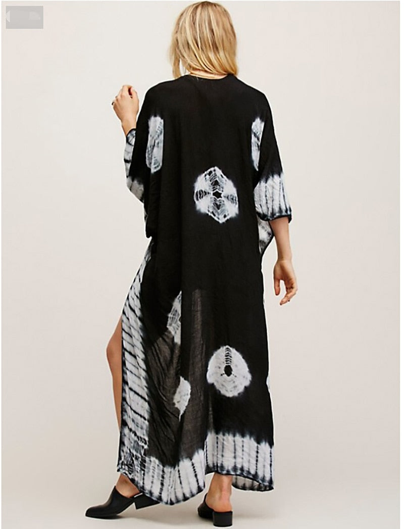 Tie Dye Chiffon Beach Cover Up