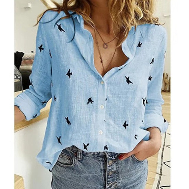 Women’s Oversized Cotton Button up Blouse