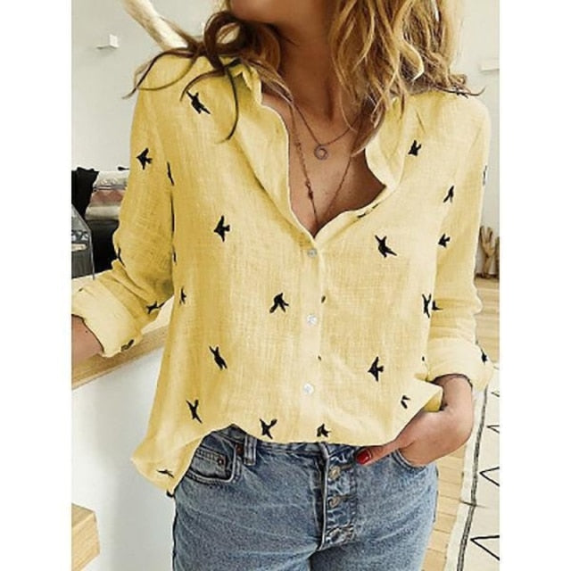 Women’s Oversized Cotton Button up Blouse