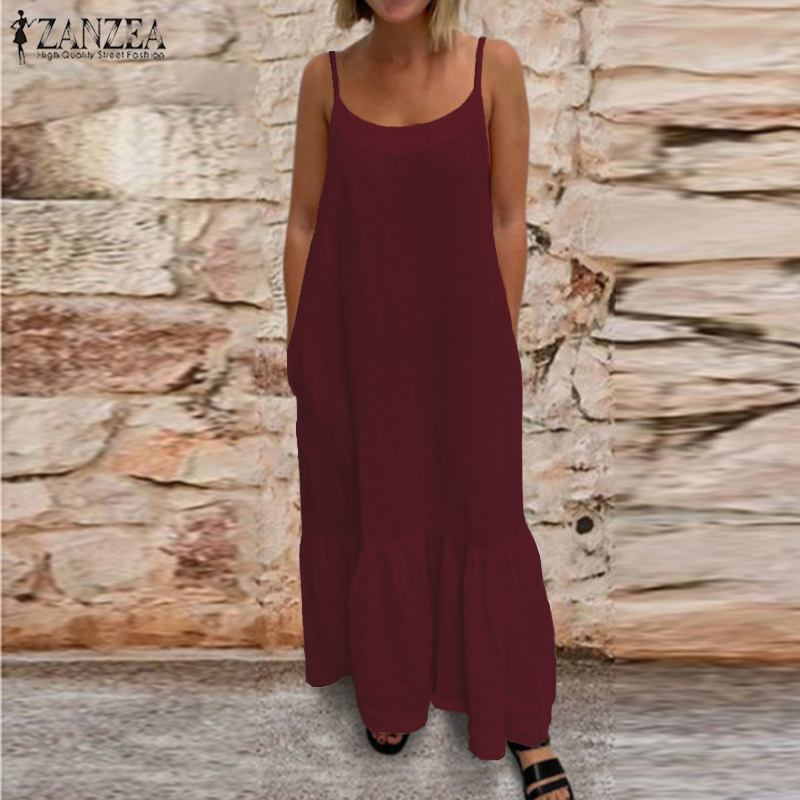 Loose Cotton Bohemian Maxi Dress