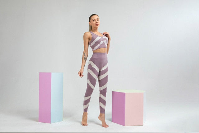 Tie Dye Seamless High Waist Yoga Set or Separates