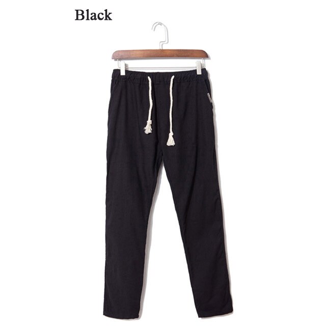 Men's Hemp Trousers with Loose Straight leg fit