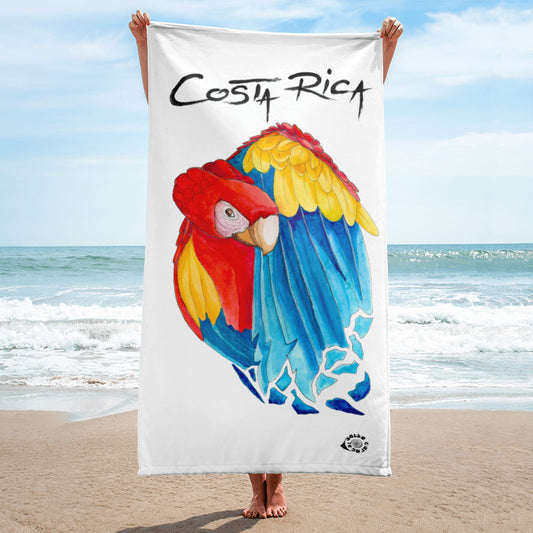 SC Sitting Macaw Beach Towel