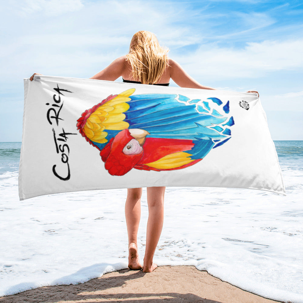 SC Sitting Macaw Beach Towel