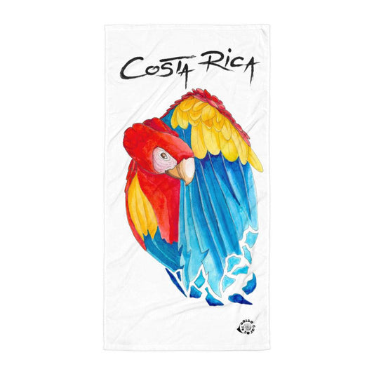 Macaw Beach Towel — Vibrant Tropical Bird Print | US Tico