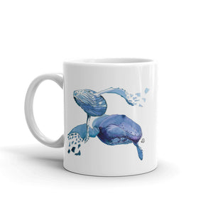 SC Whale White glossy mug